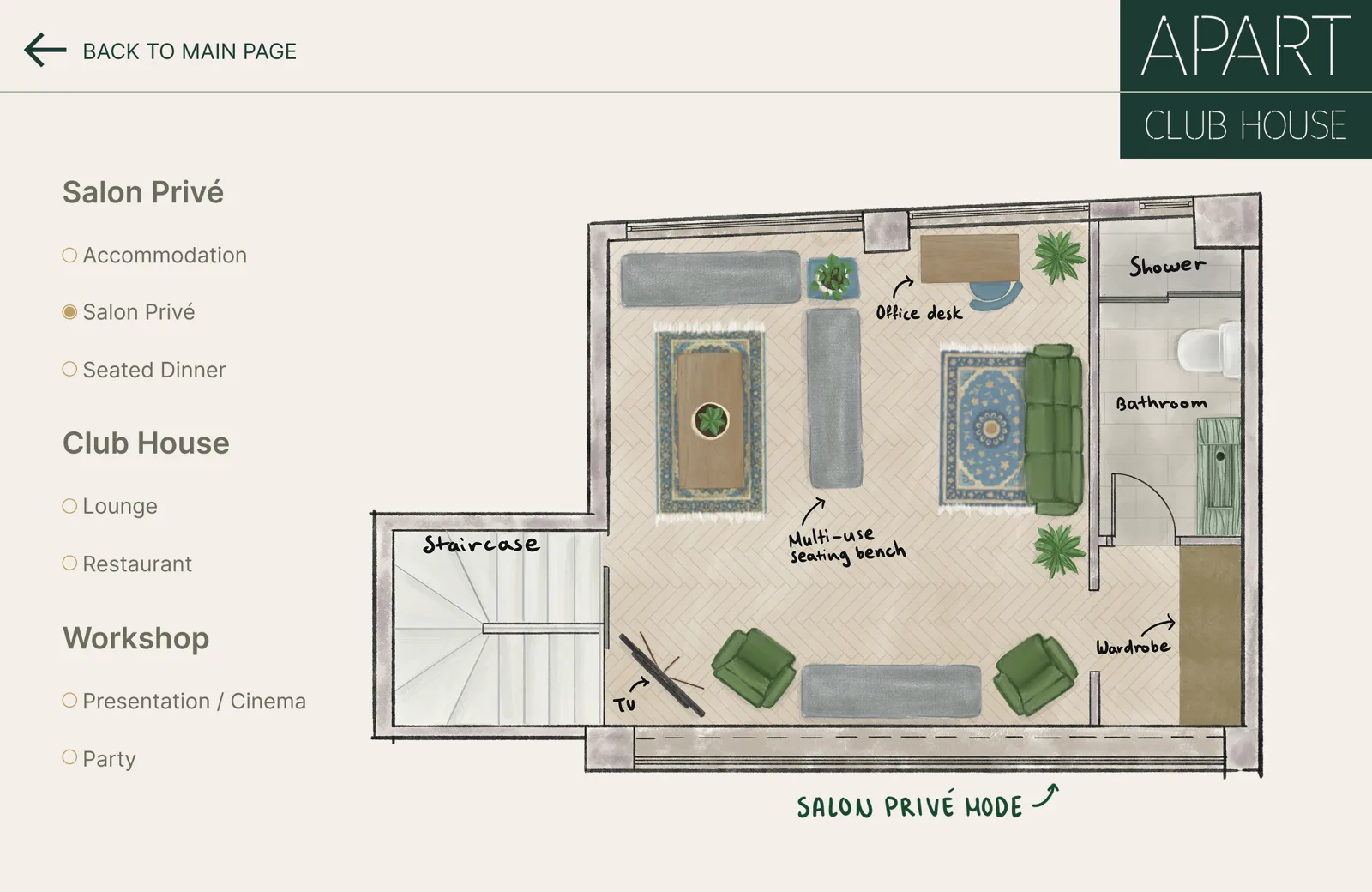 The floor plan page on the ApArt site